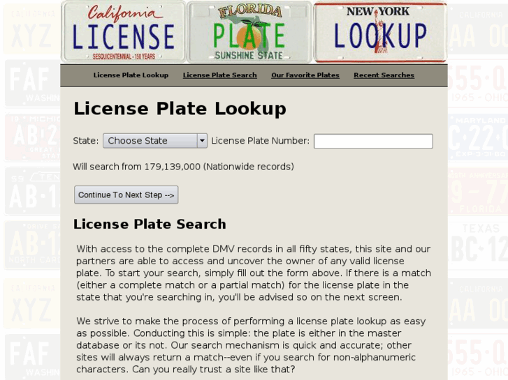 www.licenseplateslookup.com