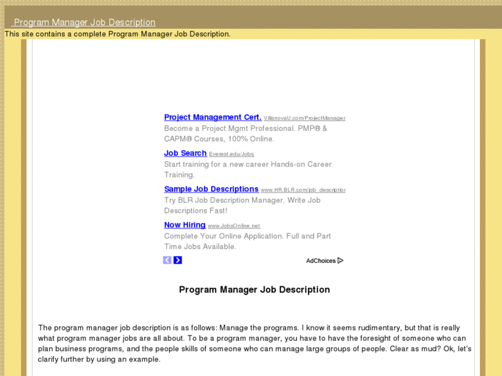 www.programmanagerjobdescription.com
