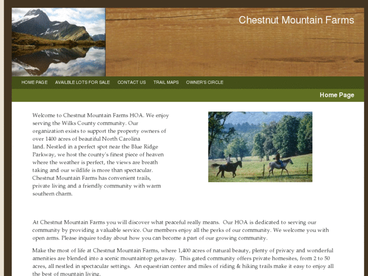 www.chestnutmountainfarmshoa.com