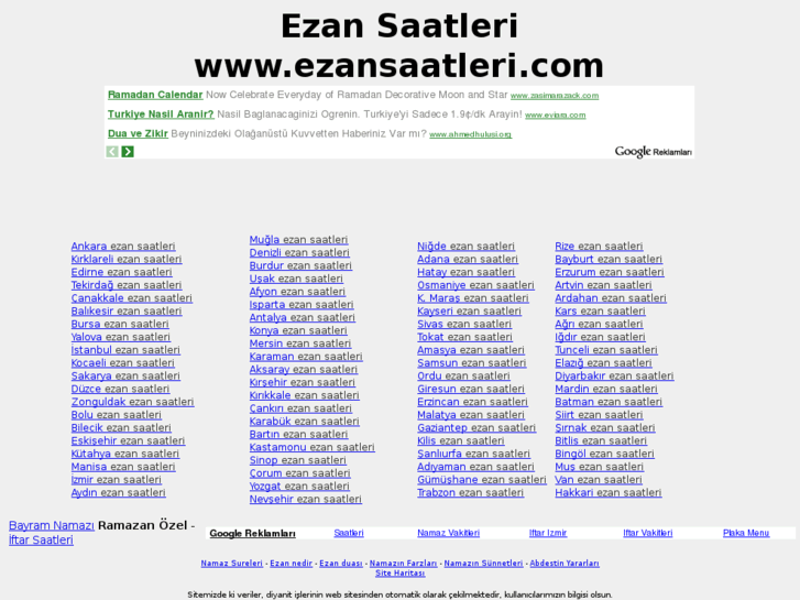 www.ezansaatleri.com