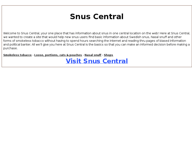 www.snuscentral.net