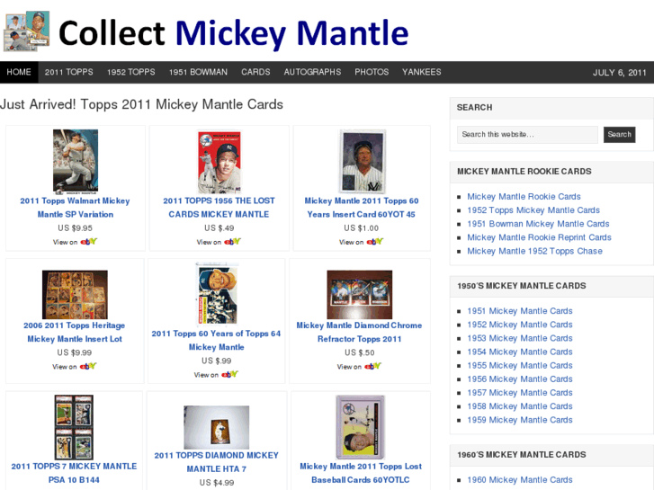 www.collectmickeymantle.com