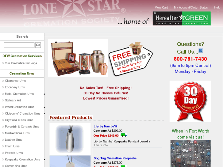 www.lonestarcremationstore.com