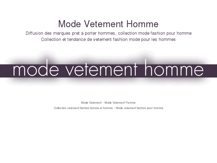 www.mode-vetement-homme.com