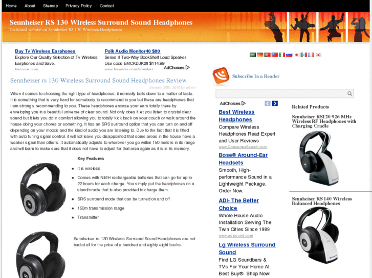 www.sennheiserrs130wirelesssurroundsoundheadphones.com