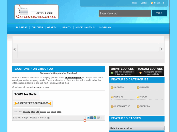 www.couponsforcheckout.com