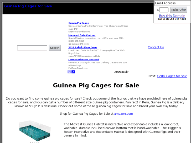 www.guineapigcagesforsale.com