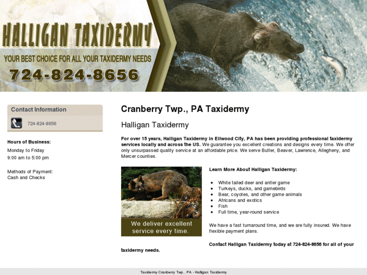 www.halligantaxidermy.com