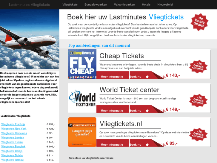 www.lastminutesvliegtickets.com