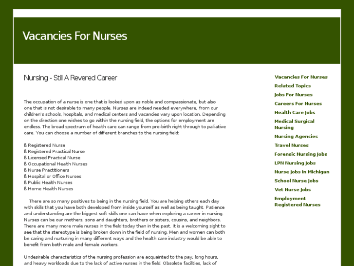 www.vacanciesfornurses.net