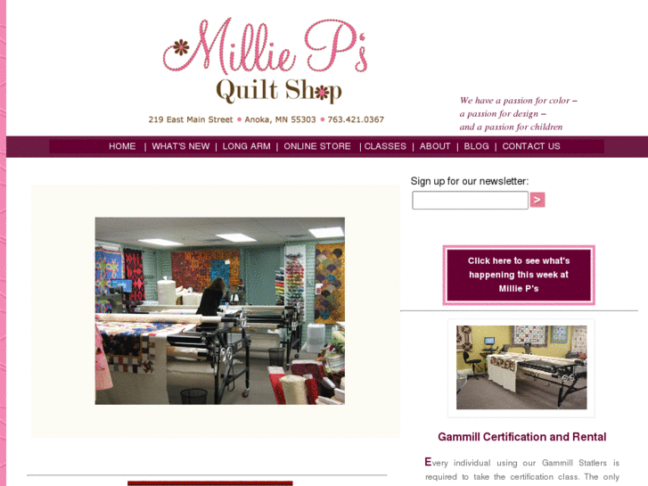 www.milliepsquiltshop.com