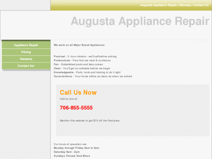 www.augustaappliancerepair.net