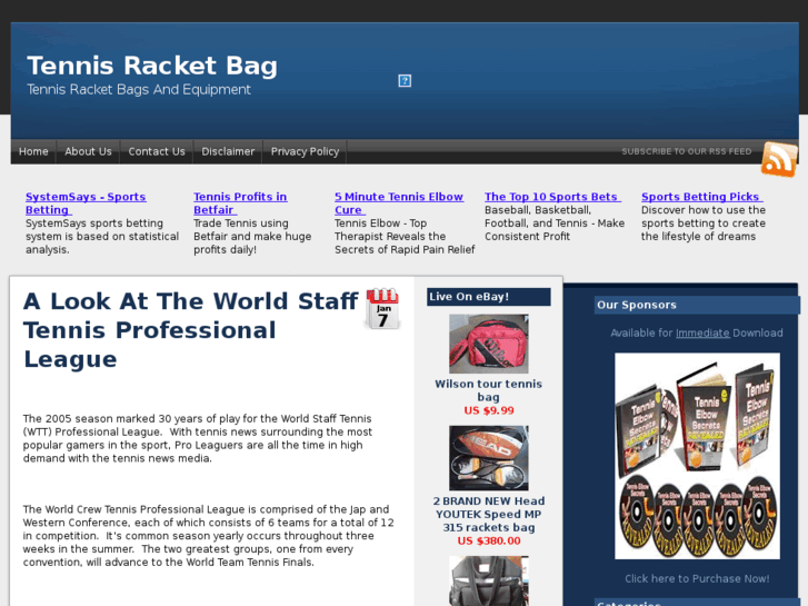 www.tennisracketbag.net