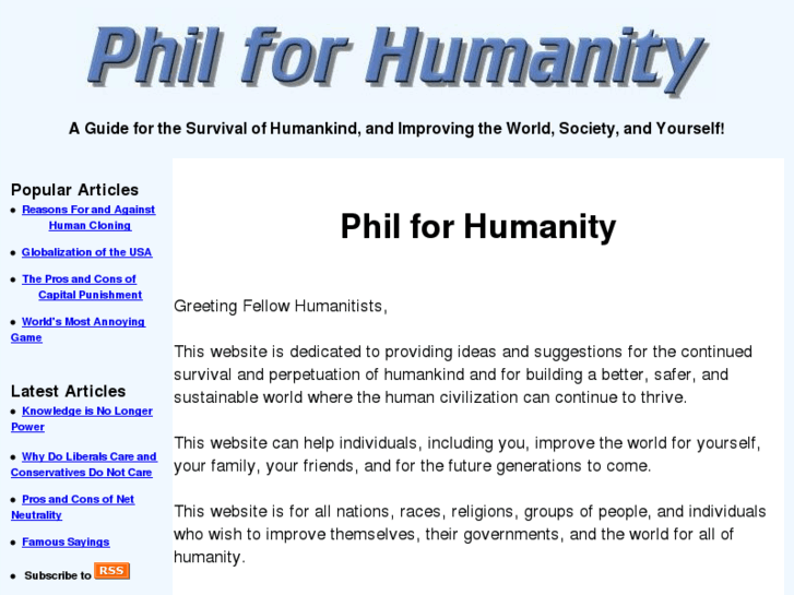 www.philforhumanity.com