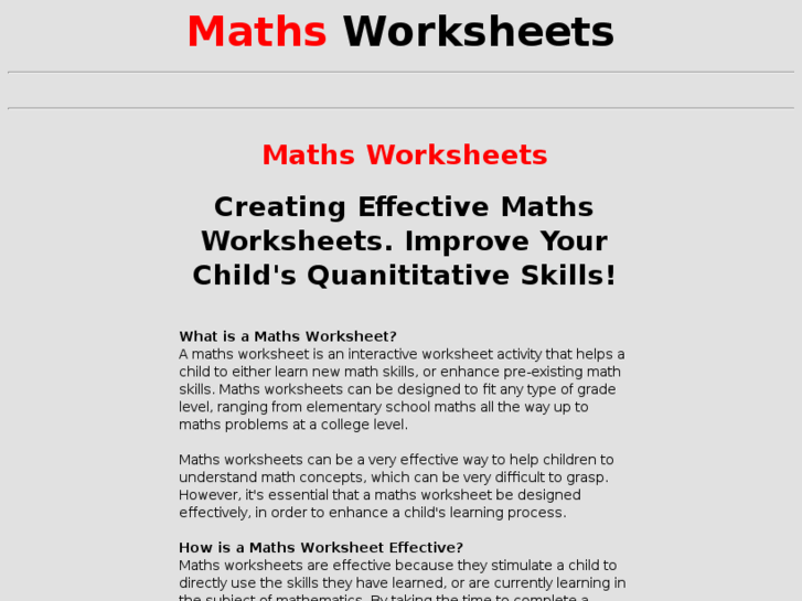 www.mathsworksheets.org