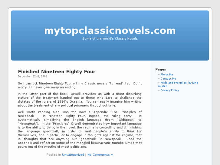 www.mytopclassicnovels.com