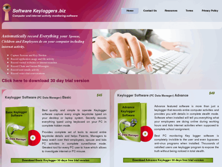 www.softwarekeyloggers.biz