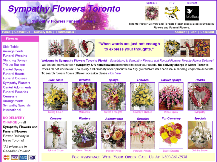 www.sympathyflowerstoronto.com