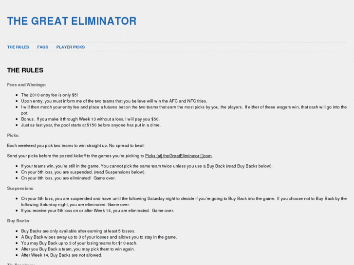 www.thegreateliminator.com