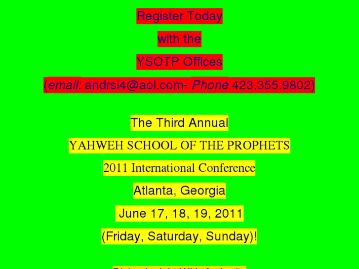 www.yahwehschooloftheprophets.com