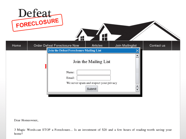 www.defeatforeclosure.org