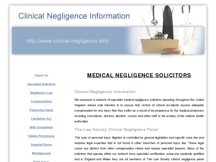 www.clinical-negligence.info