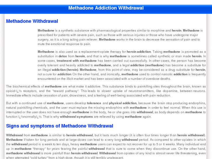 www.methadone-withdrawal.com