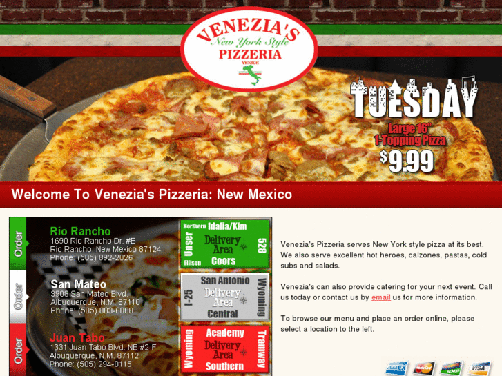 www.veneziaspizzeria.com