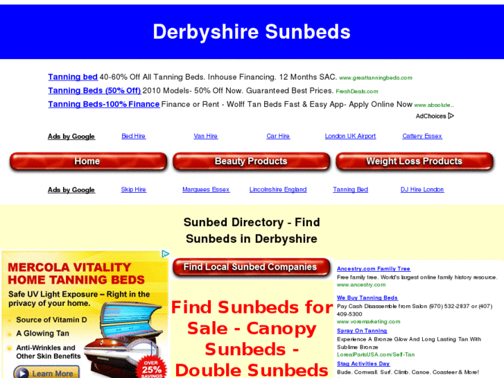 www.derbyshiresunbeds.co.uk