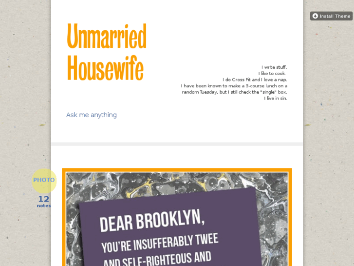 www.unmarriedhousewife.com