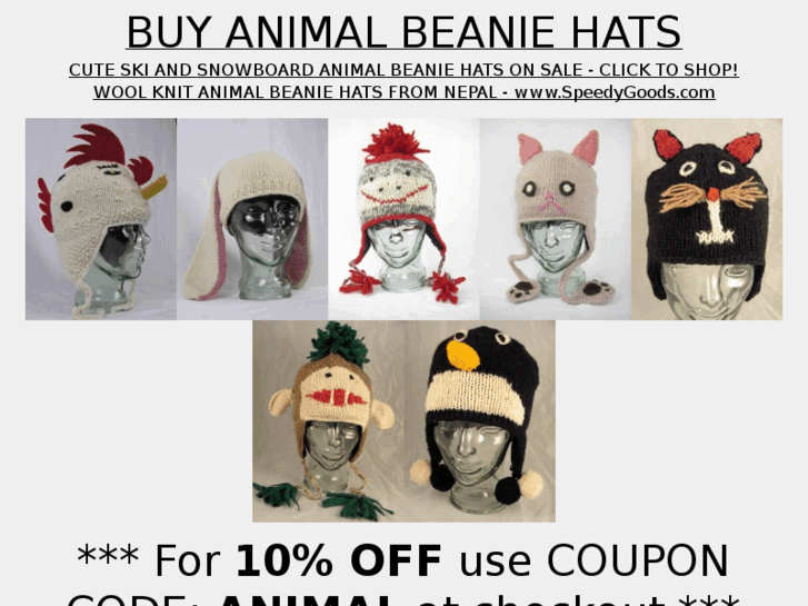 www.animalbeaniehats.com