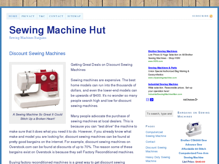 www.sewingmachinehut.info