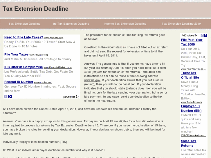www.taxextensiondeadline.com