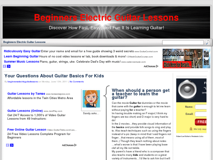 www.beginnerselectricguitarlessons.com