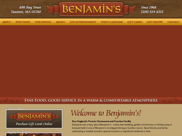 www.benjaminsrestaurant.com