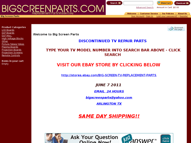 www.bigscreenparts.com