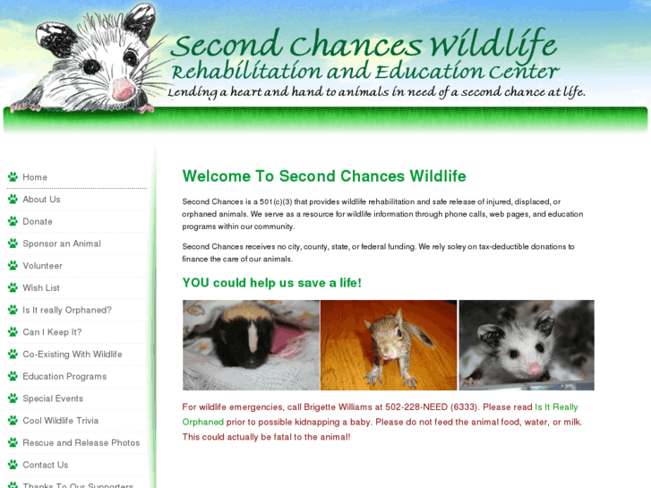 www.secondchanceswildlife.org