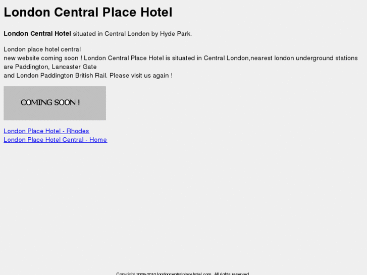 www.londoncentralplacehotel.com