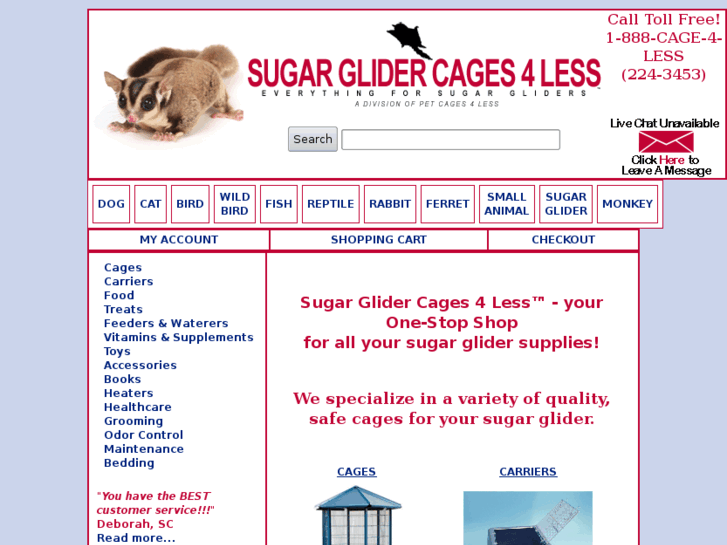 www.sugarglidercages4less.com