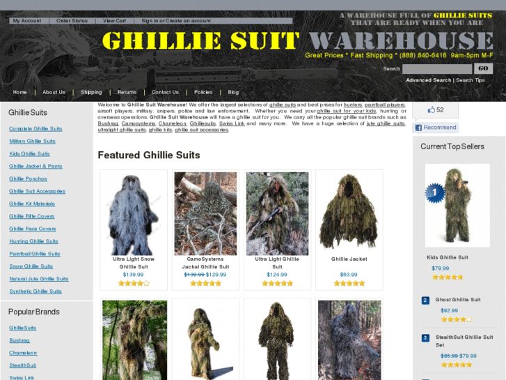 www.ghilliesuitwarehouse.com