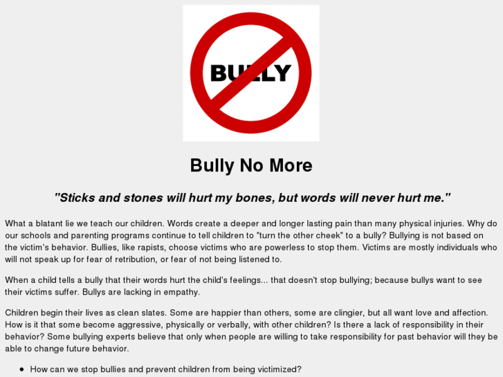 www.bullynomore.org