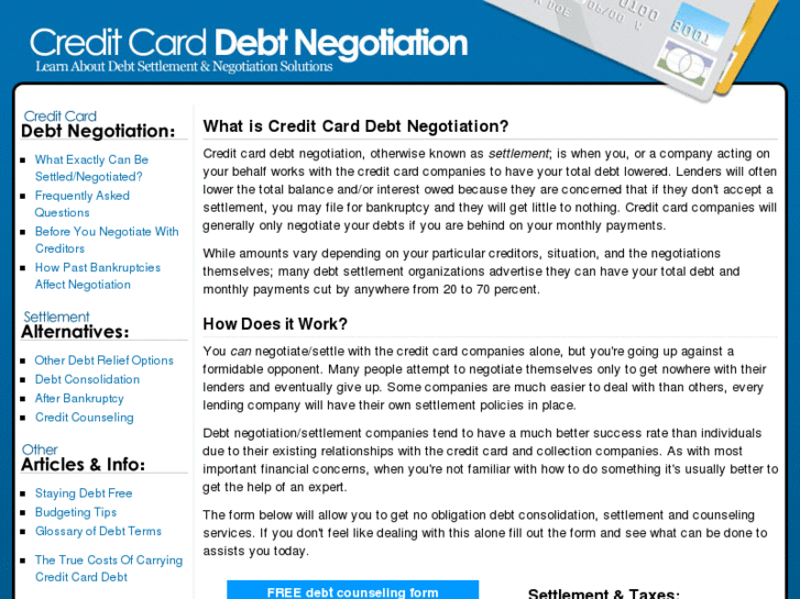 www.creditcarddebtnegotiation.org