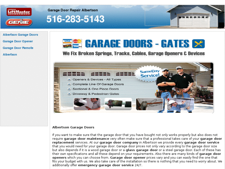 www.garagedoorrepairalbertson.com