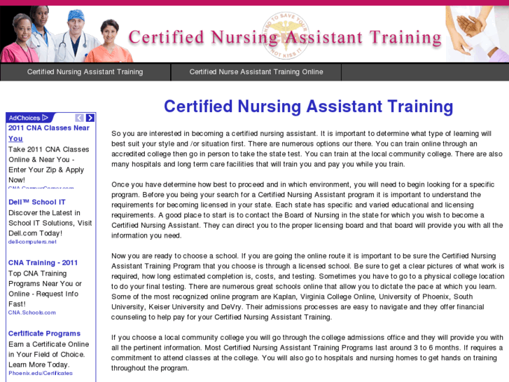 www.certifiednursingassistanttraining.net