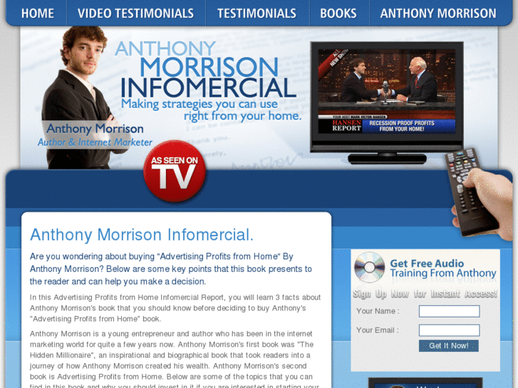 www.anthonymorrisoninfomercial.com