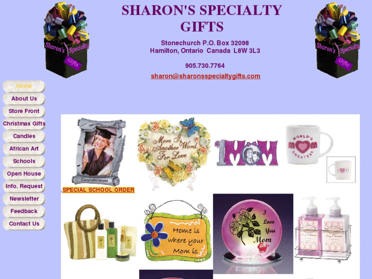 www.sharonsspecialtygifts.com