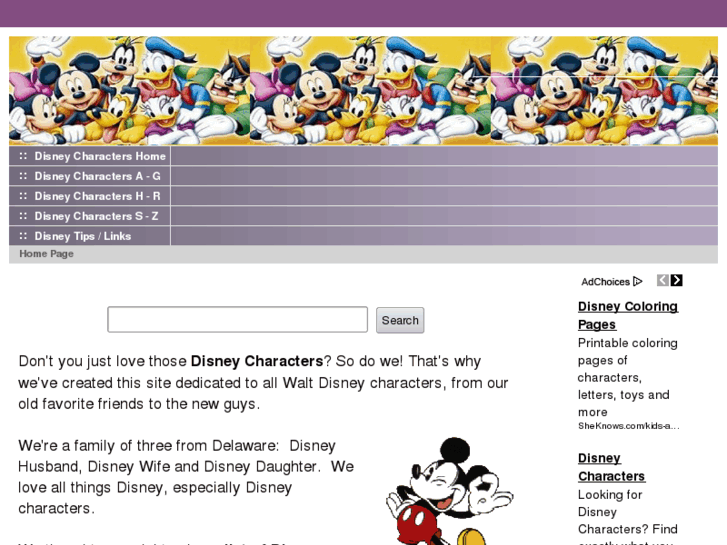 www.alldisneycharacters.com