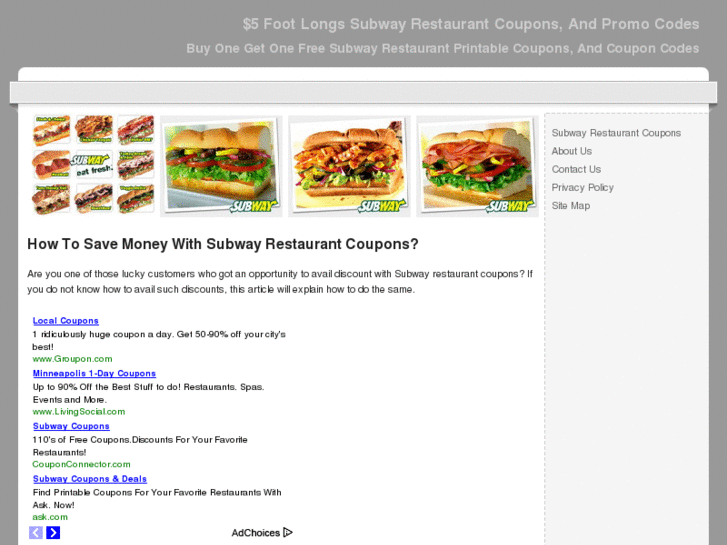 www.subwayrestaurantcoupons.net