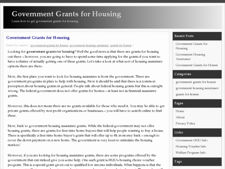 www.governmentgrantsforhousing.com