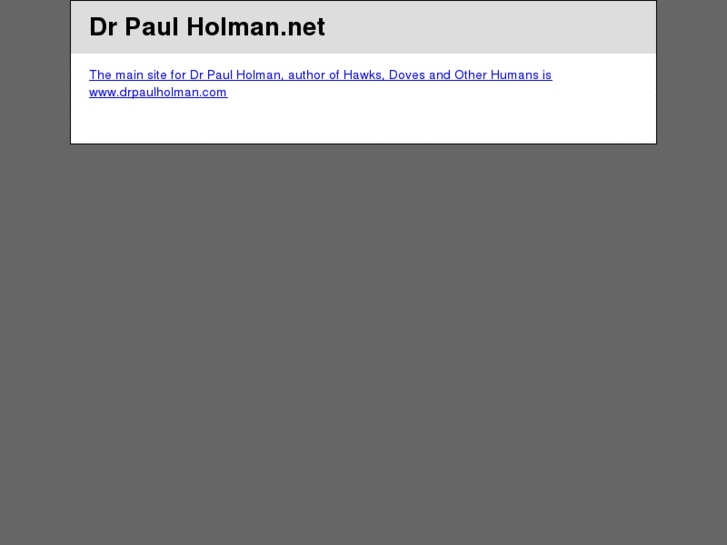 www.drpaulholman.net